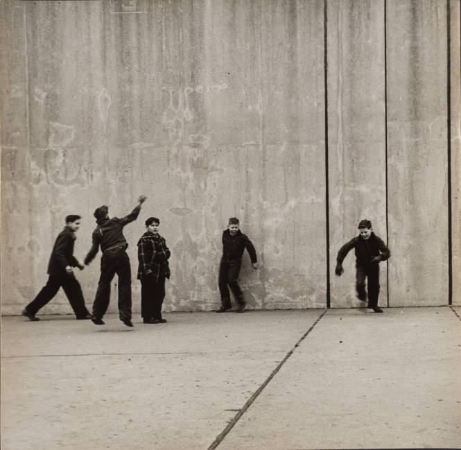 NYC Boy Playing with Friends in Empty Court