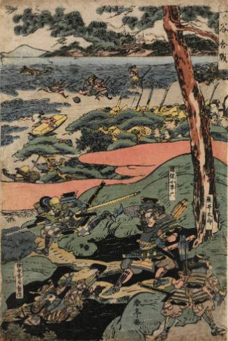Battle of Ichi-no-Tani from the Tale of Heike