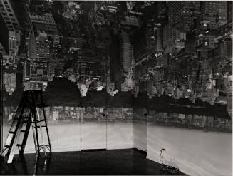 Camera Obscura Image of Manhattan Looking West in Empty Room