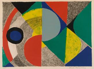 Untitled (Red, blue, green, and black composition)