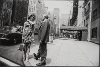 Untitled, from Women are Beautiful [Couple Conversing on Park Avenue Corner]