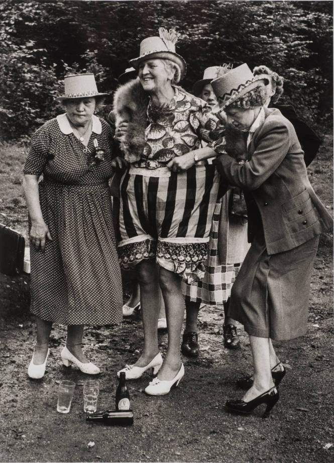 Bermondsey Women's Pub Outing, London (Three women with hats and beers)