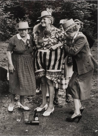 Bermondsey Women's Pub Outing, London (Three women with hats and beers)