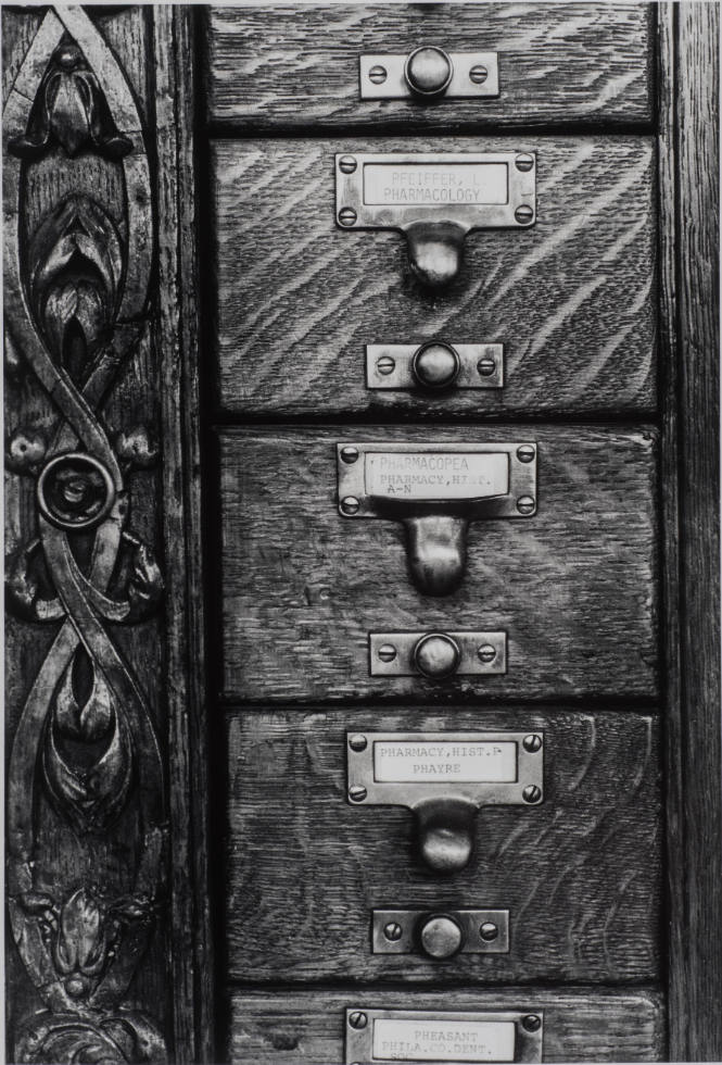Card Catalogue Drawers, Library of the College of Physicians of Philadelphia, From 'Bones & Bell Jars: Photography of the Mutter Museum Collection'