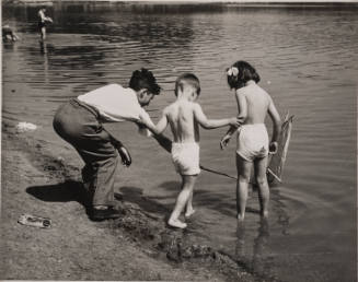 Wimbledon Common, London (Three children with sail boat)
