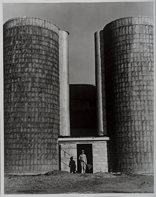 Farmer and Silos, Iowa