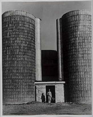 Farmer and Silos, Iowa