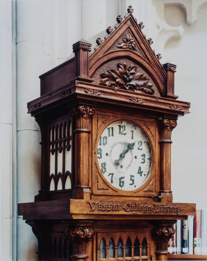 Clock Detail, Great Hall, Vassar Library, from Vassar College Report of Gifts 2007-08 (page 1)