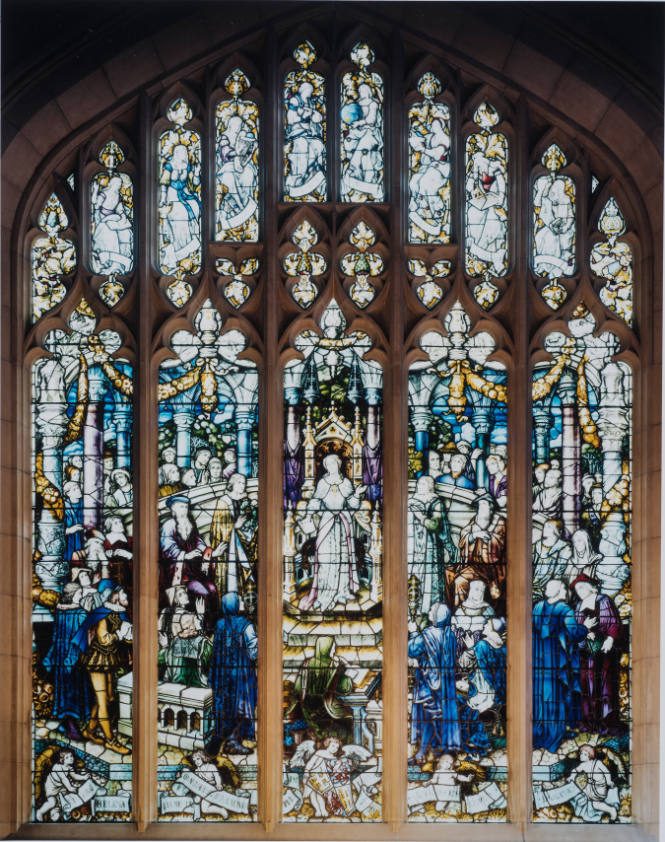 Stained Glass Window, Main Reading Room, Vassar Library, from