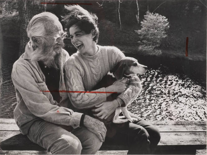 In Praise of Older Men: Photographer Edward Steichen and his wife Joanna. After the formal photograph the Steichens began teasing each other like two pups