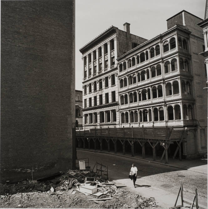 80 and 82 Beekman Street, from "The Destruction of Lower Manhattan"