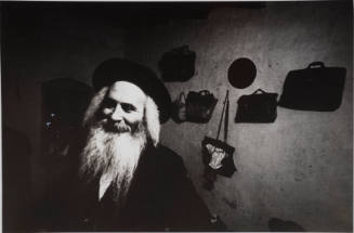 Hassidic Jew in a room of a tomb in Lag Be'omer, Meiron, Israel