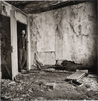 Susquehanna Hotel, Self-portrait in a third-floor room with grass, from "The Destruction of Lower Manhattan"
