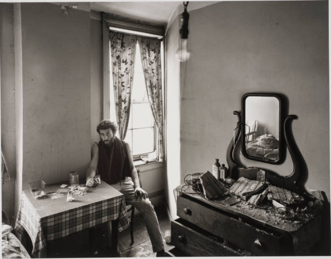 Self-portrait in an abandoned West Street hotel room, from "The Destruction of Lower Manhattan"