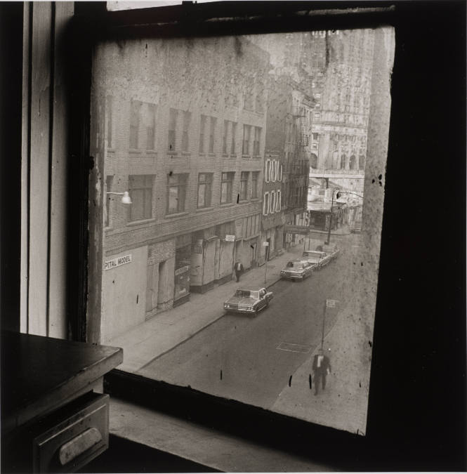 View from my loft, looking north on William Street, from "The Destruction of Lower Manhattan"