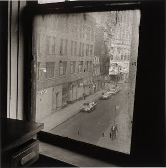 View from my loft, looking north on William Street, from "The Destruction of Lower Manhattan"
