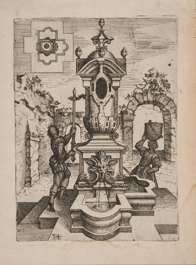 Tuscan Order, plate 34, from  Architectura (Nuremberg, 1598)