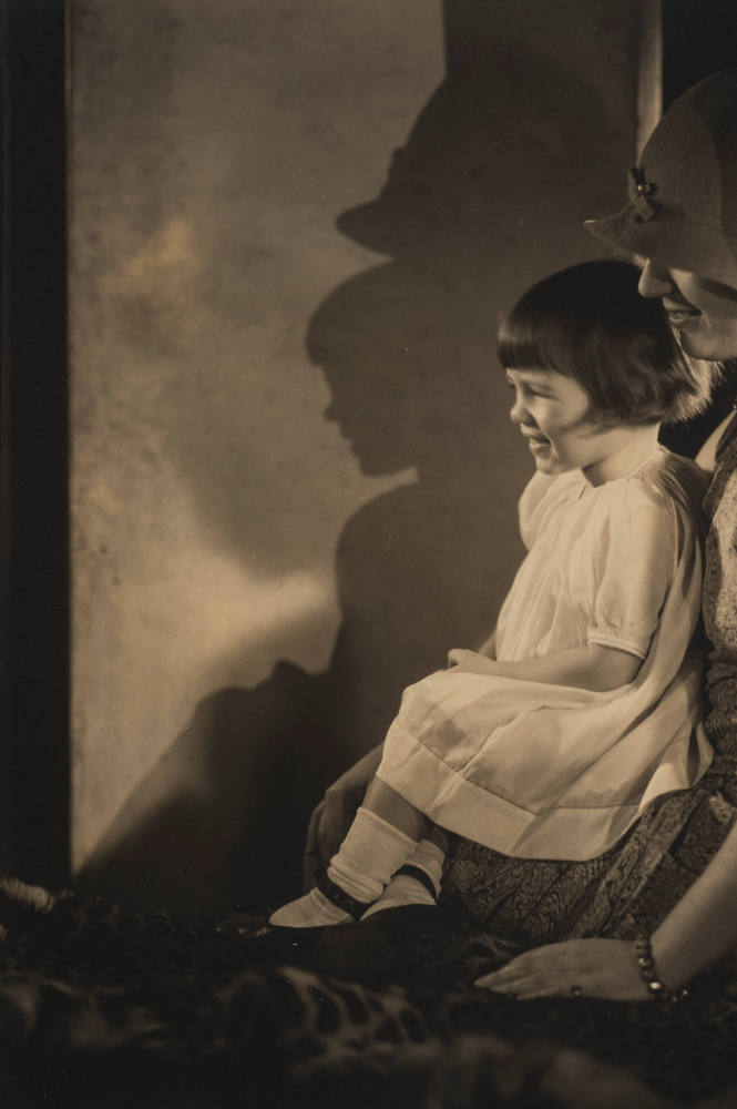 Mary Steichen's daughter, Nell, on the lap of Mary's sister Kate Rodina Steichen