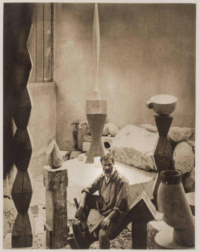 Brancusi in His Studio, Paris