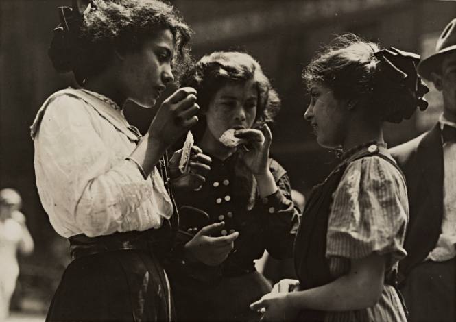 Noon Hour in East Side Factory District, New York