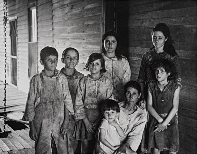 Family of Frank Tengle, A Cotton Sharecropper, Hale County, Alabama, Summer