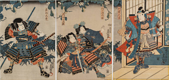 Mashiba Hisayoshi, Miaso Gozen, Buchi Gujiro, and Buchi Mitsuhide