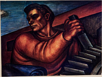 Detail of Marion Greenwood's Red Hook Community Center fresco