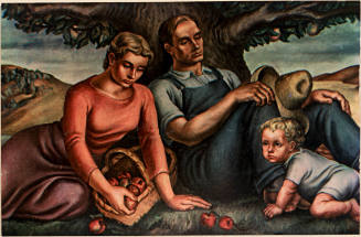 Detail of Marion Greenwood's  Section of Fine Artist Mural, Crossville, TN