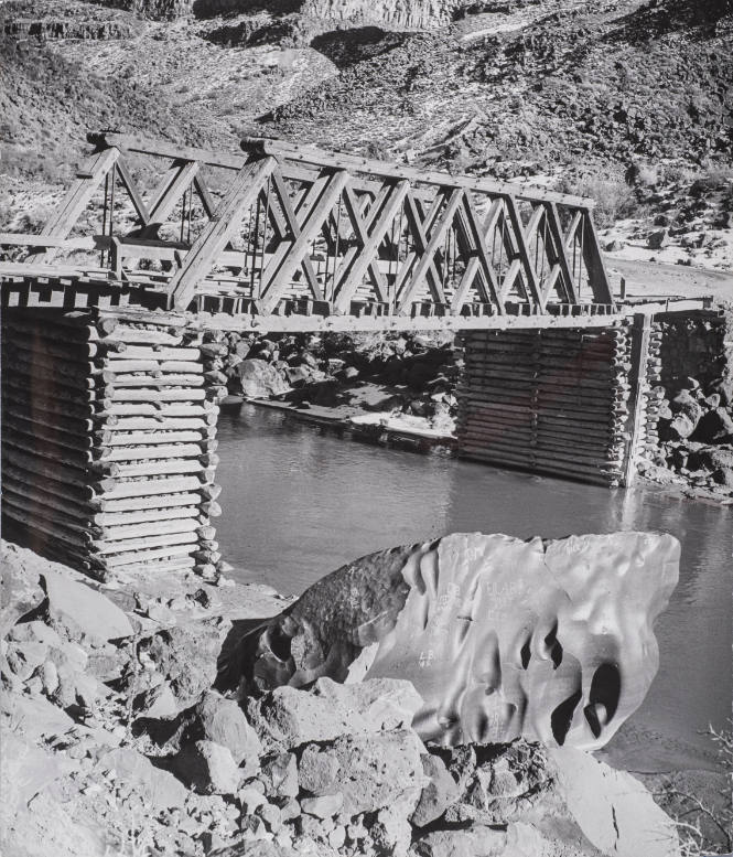 Santa Fe Essay - Battleship Lodge (strange composition) by the Rio Grande, New Mexico