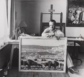 Santa Fe Essay: Theodore Soliel painter in studio near Santa Fe