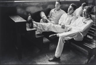 Three convicts, from Conversations with the Dead: Photographs of Prison Life with the Letters and Drawings of of Billy McCune #122054, 1971