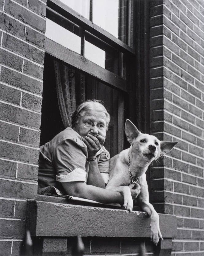 Pair in a Window, New York City, from Mostly People, p. 32, c. 1950