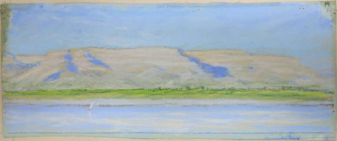 Nile Sketch: Cliffs and Fertile Banks
