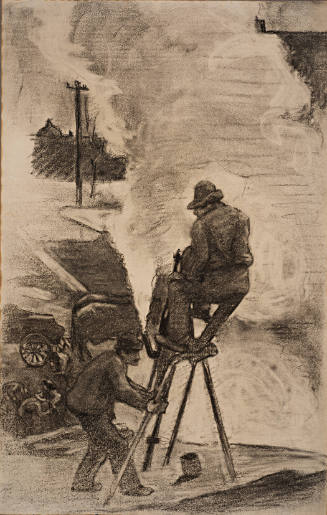 Untitled [Two men at center]