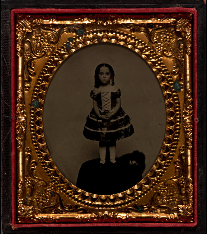 Tiny Girl Standing on Table