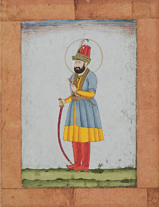 Portrait of a Nobleman Standing - Den Ryks cancellier van Persian Tamastoe Sychan