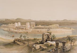 General View of the Island of Philae, Nubia, Nov. 18th, 1838, David Roberts, R. A., 1846, from Egypt and Nubia
