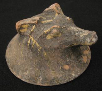 Canopic lid with the jackal head of the God Anubis
