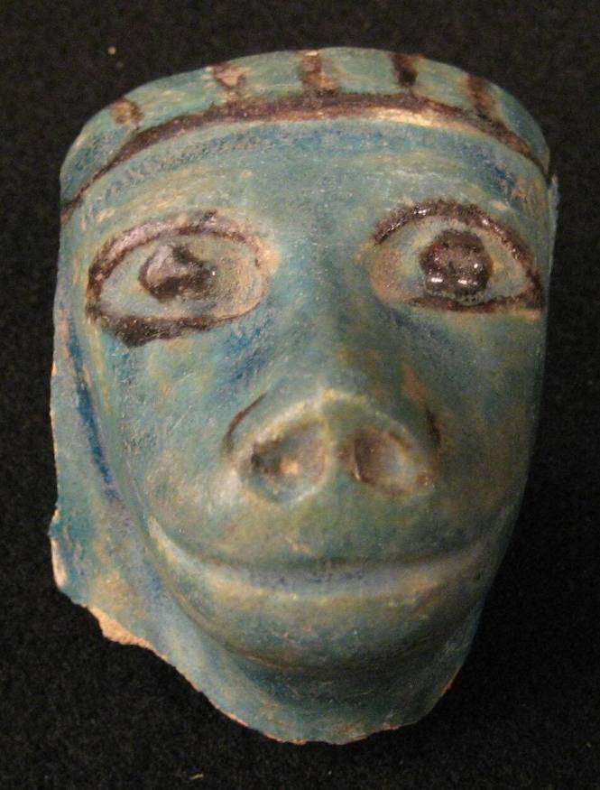 Fragment in form of baboon's head from Abydos (?)