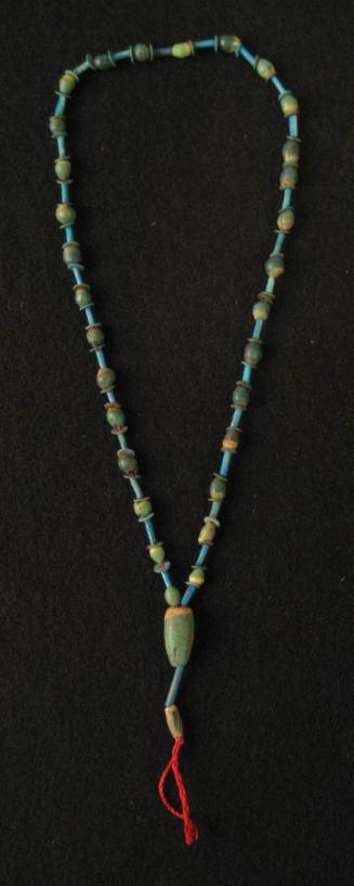 Necklace of spherical, cylindrical and flat disc beads