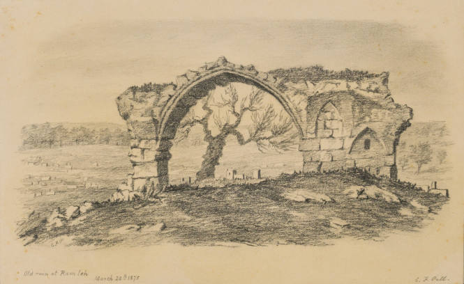 Old Ruin at Ramleh, from the Sketches in Camp and on Horseback through Palestine tourbook