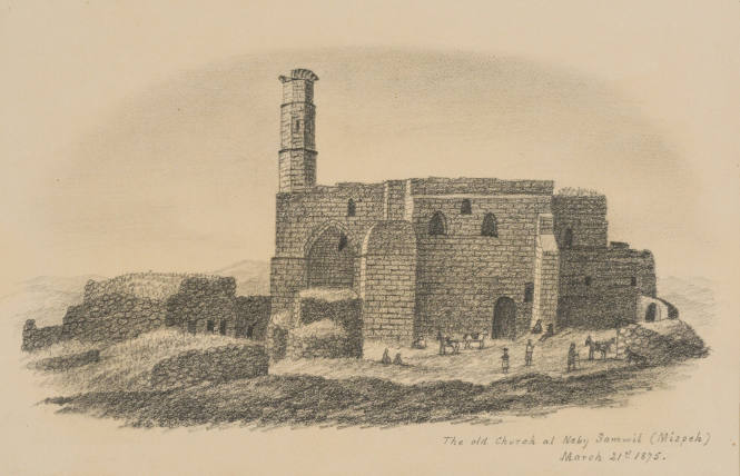 The Old Church at Neby Samwil (Mizpeh), from the Sketches in Camp and on Horseback through Palestine tourbook