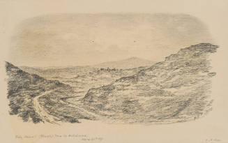 Neby Summit (Mizpeh) from the Bethel Road, from the Sketches in Camp and on Horseback through Palestine tourbook