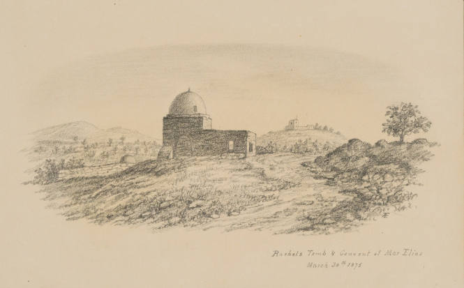 Rachel's Tomb and Convent Mar Elias, from the Sketches in Camp and on Horseback through Palestine tourbook