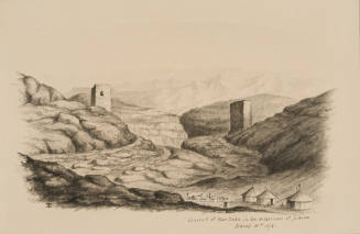 Convent of Mar Saba, in the Wilderness of Judaea, from the Sketches in Camp and on Horseback through Palestine tourbook