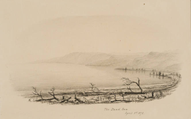 The Dead Sea, from the Sketches in Camp and on Horseback through Palestine tourbook
