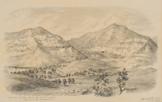 Ancient Jericho and Mount Quarantina or the "Mount of the Temptation", from the Sketches in Camp and on Horseback through Palestine tourbook