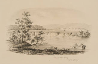 The Jordan Ferry, from the Sketches in Camp and on Horseback through Palestine tourbook