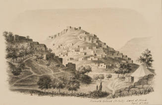 Ramoth Gilead (Es Salt) Land of Moab, from the Sketches in Camp and on Horseback through Palestine tourbook