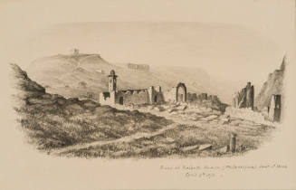 Ruins at Rabboth Ammon (Philadelphia) Land of Moab, from the Sketches in Camp and on Horseback through Palestine tourbook